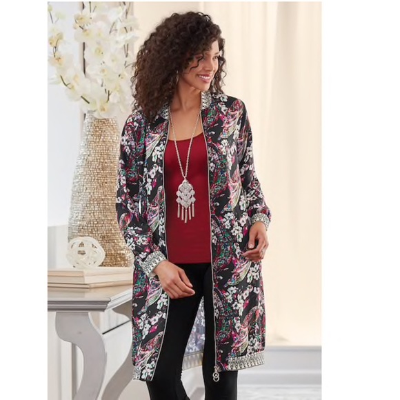 LUXE • Lou Floral Jacket Duster Dress - Picture 2 of 7
